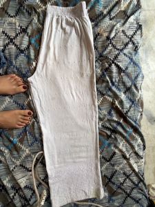 Embroidered Cotton Palazzo Pants