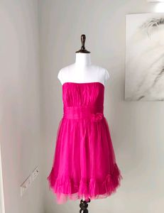 Cocktail Tube Dress With Frills
