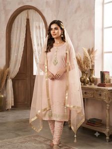 Elegant Peach Kurta Set with Dupatta