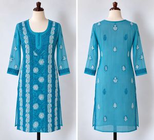 Elegant Blue Chikankari Kurta