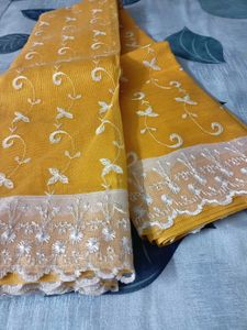 💛Elegant Yellow Saree