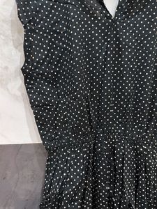Chic Polka Dot Dress with Peter Pan Collar