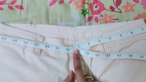 Beige flared jeans women