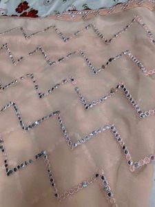 combo of 2 designer saree peach and baby pink