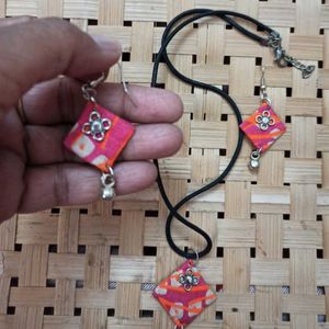 Handmade Fabric Jewellery Set