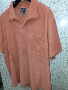 H&amp;M men's orenge Terry polo  tshirt