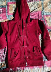 Cozy Red Hooded Jacket