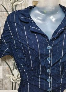 Striped Button-Up Top