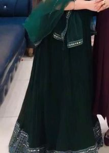 Embroidered Mehendi Lehenga Choli