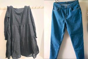 Combo of 3, 2 Floral Dresses &amp; Jeans Bundle
