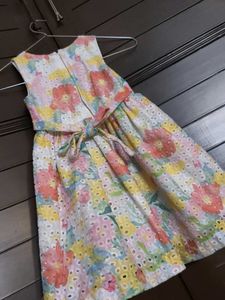 Girl Floral Eyelet Summer Dress