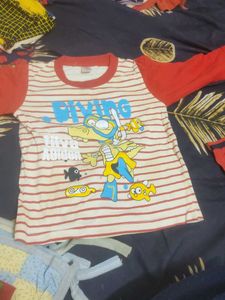 combo Red Baby Onesie with Truck Applique