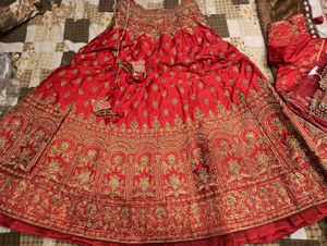 Red Embroidered Lehenga Choli
