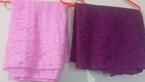 Pack of 2 neted fabric (saree)