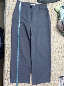 Classic Blue Wide-Leg Trousers
