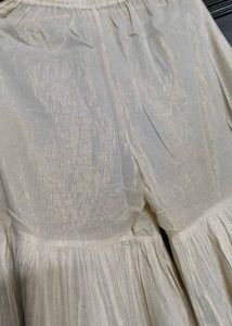 Women Creamy White Ethnic Garara Pants