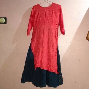 Women's Embroidery Long Frock Type Kurti