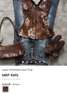 savana y2k leopard print top🌟