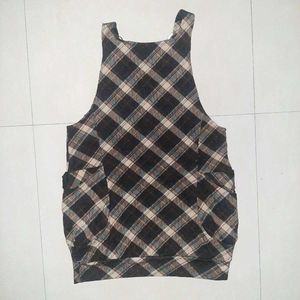 🤎 Elegant &amp; Rare Plaid Pinafore Mini Dress
