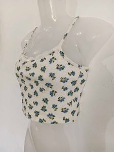 Floral Lace Trim Cami Top