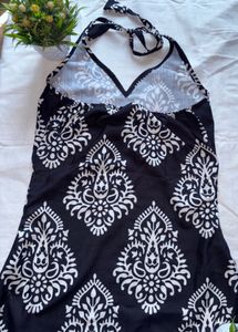 Boho Black &amp; White Print Blouse