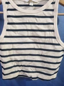 H&amp;M Olive Ribbed Tank Top