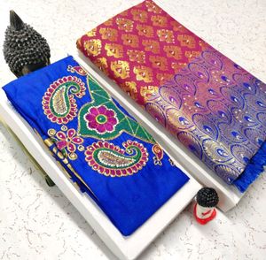 💝 Grand Work Saree With Blouse