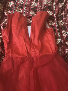 Stunning Red Embellished Frock