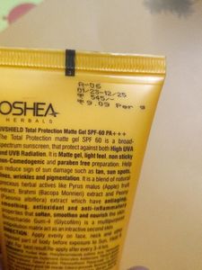 Oshea Herbals Sun Protection Matte Gel