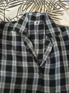 Classic Black &amp; White Plaid Shirt