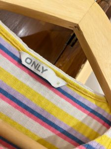 Striped Ribbed Cropped T-Shirt