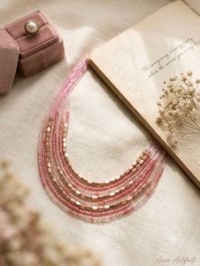 Layered Beaded Statement Necklace