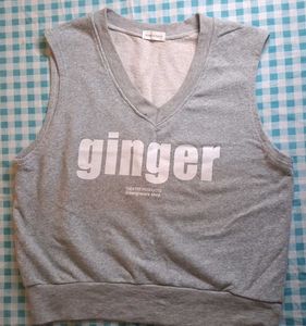 Sleeveless V-Neck 'Ginger' Graphic Top