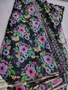 Beautiful Floral Pure organza sqree