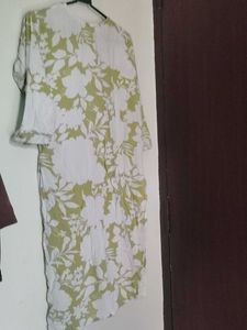 Green Floral Print Kurta