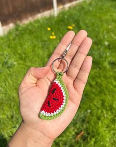 Cute Watermelon Slice Keychain