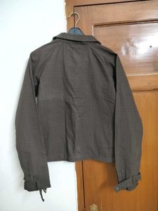 dark Brown Checked Jacket