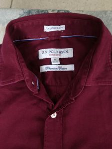 US Polo Assn. Wine/Maroon Long Sleeve Shirt