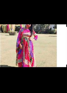Vibrant Ethnic Kurta Set with Dupatta