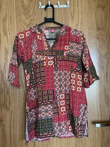 Vibrant Patchwork Print Kurta