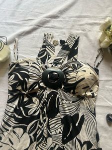 Monokini Tropical Print Dress