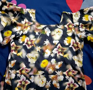 Floral Black Frock