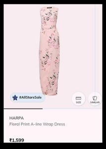 Harpa Floral Print A-line Wrap Dress