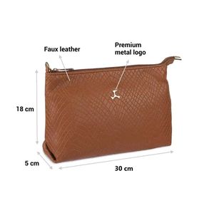 Chic Brown Croc-Embossed Shoulder Bag