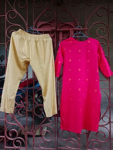 Embroidered Dobby Kurta With Pant