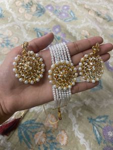 Brand New Necklace Set White Colour Only @200