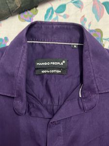 Men's Purple Cotton Shirt