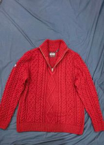 Superdry Red Cable Knit Sweater