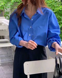 Chic Blue Button-Up Shirt
