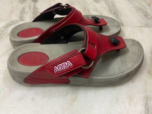 Price Drop Only @₹99 Used Red Grey Adda Slippers